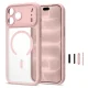 Tech-Protect MagPeak MagSafe CC case for iPhone 18 Pro Max / 17 Pro Max, matte pink