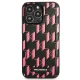 Karl Lagerfeld Monogram Plaque Case for iPhone 13 Pro Max - Pink