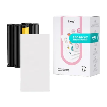 Liene PixCut printer paper, 4x7", 72 sheets and 2 cartridges