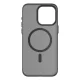 Decoded Transparent Grip Case with MagSafe for iPhone 15 Pro Max, Grey/Black