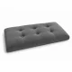 Foldable Velour Pouf with Storage Box, Dark Grey
