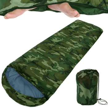 Tourist Sleeping Bag / Blanket with Hood, Camouflage