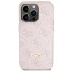 Guess iPhone 14 Pro Case Crossbody 4G Metal Logo, Pink