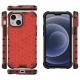 Honeycomb Hybrid Case for iPhone 13 mini with TPU Bumper, Red