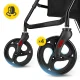 Four-Wheel Rollator Walker with Seat and Bag 4FIZJO, Black