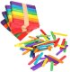 Jumbo Wooden Craft Sticks for DIY Projects 50 pcs, Colored