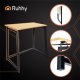 Ruhhy 26116 Folding Desk, Industrial Wooden Computer Table for Home Office