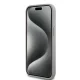 DKNY iPhone 15 Plus Case Mono Stripe & Metal Logo, Beige