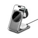 QI15W-A42 3in1 Inductive Charger with MagSafe Apple Devices - Gray