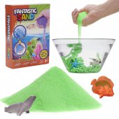 Magic Hydrophobic Sand for Kids + Sea Life Toys, 300g