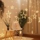 LED moon curtain lights star 2.5m 138 Warm
