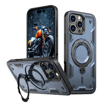 Hybrid Armor Trendy Case for iPhone 16 Pro Max with MagSafe, Blue