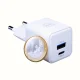 3mk Hyper GaN Charger 20W QC4+ PD PPS USB-C USB-A Wall Charger, White
