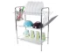 Three-Tier Dish Drainer with Utensil Holders, Silver