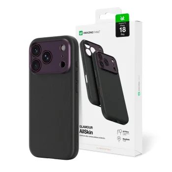 AmazingThing Glamour AllSkin iPhone 18 Pro Case with Camera Cover, MagSafe, Purple