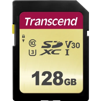 Transcend SDXC 500S 128GB Memory Card Class 10 UHS-I U3 V30