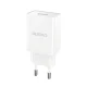 Dudao A4EU USB-A 2.1A Wall Charger - White + USB-A to Lightning Cable
