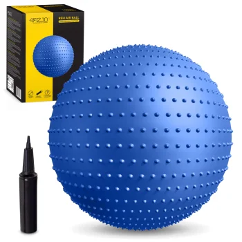 4FIZJO Sensory Massage Exercise Ball with Spikes 65 cm, Blue