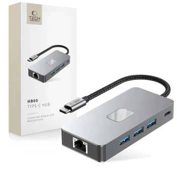 Tech-Protect HB05 9in1 USB-C Hub Adapter - Gray