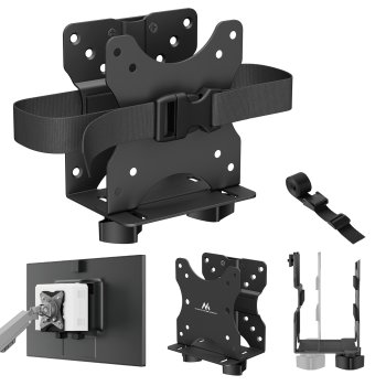 Maclean MC-115 B Mini PC Mount, VESA, 5kg, Black