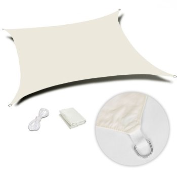 Square Sun Shade Sail 3x3m Waterproof Canopy MultiGarden, Beige