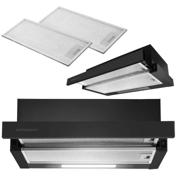 Telescopic Cooker Hood Berdsen BT-241, 60 cm, Black