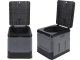 Portable Folding Camping Toilet, Black/Grey