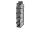 5-Shelf Hanging Closet Organizer for Wardrobe Storage 70 cm, Grey