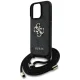Guess 4G Big Logo Cord Strap Crossbody Case for iPhone 16 Pro Black