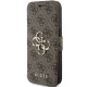 Guess iPhone 15 Pro Wallet Case 4G Big Metal Logo, Brown