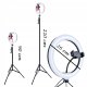Gredzenveida Riņķa Lampas LED Gaismas Komplekts ar Statīvu 2,1m, Tripodu un Telefona Turētāju | Ring Light Tripod...