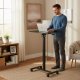 Adjustable Height Mobile Standing Desk 70x48 cm for Laptop ModernHome, black
