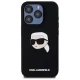 Karl Lagerfeld Silicone Karl Head Print MagSafe Case for iPhone 15 Pro, Black