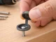 Dark Grey Hinged Screw Covers 13mm for Furniture, 100 Pcs