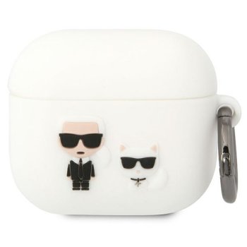 Karl Lagerfeld Silicone Case for AirPods 3 KLACA3SILKCW White
