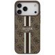 Guess 4G Printed Stripes MagSafe Phone Case Cover iPhone 17 Pro Max - brown