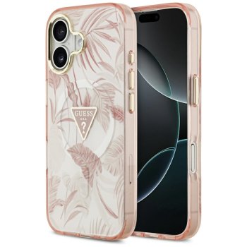 Guess Jungle Tonal Triangle MagSafe iPhone 17 vāciņš – rozā | Phone Case Cover