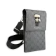 Karl Lagerfeld Ikonik Karl Monogram Patch Phone Bag - Silver