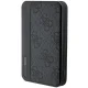 Guess Powerbank 5000mAh 15W 4G Leather Metal Logo, Black