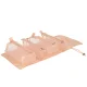 4-in-1 Roll-Up Travel Toiletry Bag with Detachable Pouches, Pink