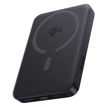 Baseus EnerFill FM12 10000mAh 22.5W Qi2 Power Bank MagSafe Compatible with Baseus Simple USB-C 20V/3A 30cm Cable - Black