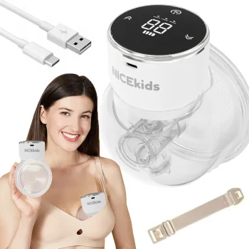 Nicekids Three-Phase Electric Breast Pump Portable Wireless BPA Free