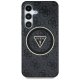 Guess 4G Glitter Triangle Buttons MagSafe Case for Samsung Galaxy S25+ Black