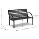 Garden Bench with Backrest Sofotel Luca 117.5 x 83 x 57 cm, Black