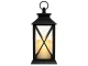 Decorative LED Lantern with Battery Candle, 28 x 14 x 14 cm, Black