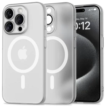 Apple iPhone 15 Pro 6.1'' Tech-Protect MagSlim MagSafe Case Cover, White