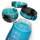 4Fizjo Tritan Motivational Sports Water Bottle 500ml, Blue