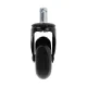 Activeshop Roll Speed Stool Castor Wheels, 11x21 mm, Black, 5 Pcs