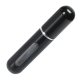 Travel perfume atomizer 5ml, refillable aluminum dispenser, black