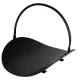 Metal Firewood Basket with Handle, Fireplace Log Holder Stand 20 kg, Black